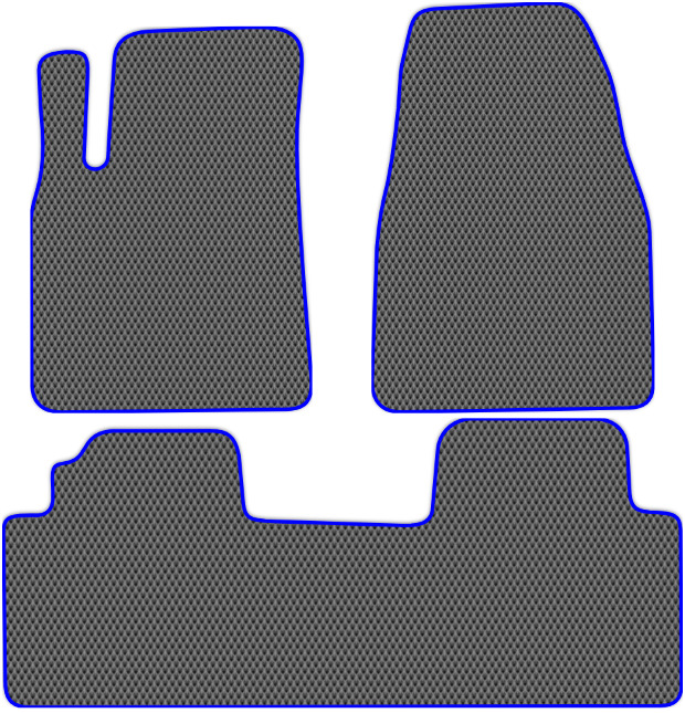 Коврики ЭВА "EVA ромб" для Hyundai Matrix (хэтчбек 5 дв) 2001 - 2005, серые, 3шт.