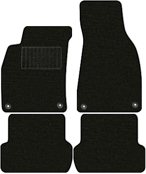 Коврики текстильные "Комфорт" для Audi A4 III (универсал / B7) 2004 - 2008, черные, 4шт.