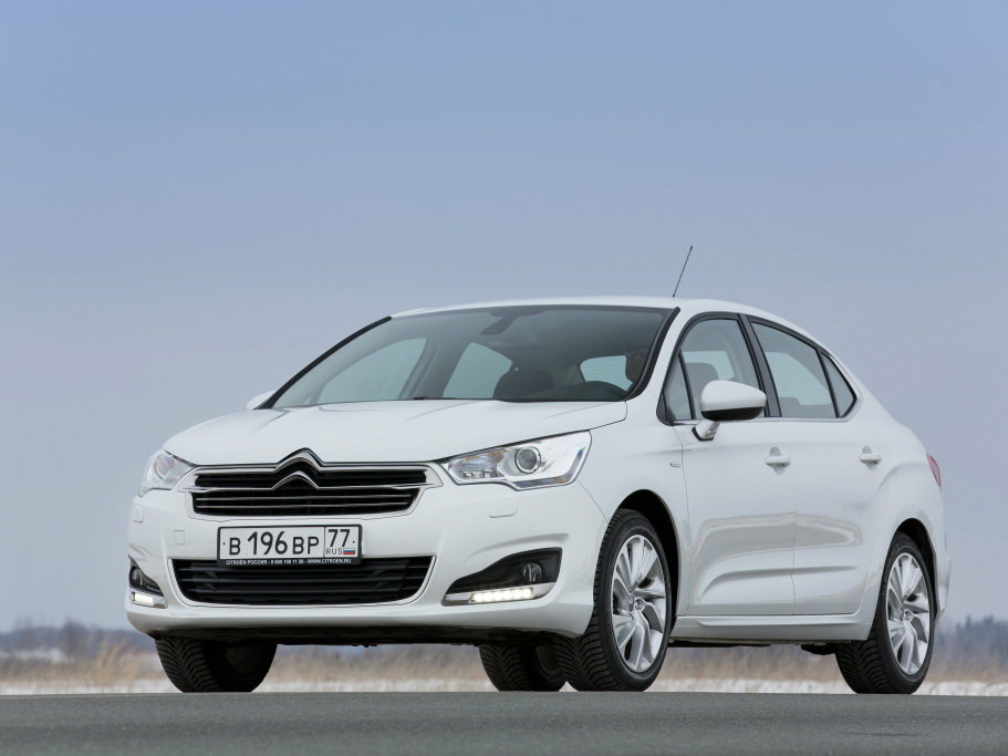 Коврики ЭВА "EVA ромб" для Citroen C4 II (седан) 2013 - 2016, серые, 4шт.