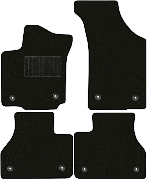 Коврики текстильные "Классик" для Volkswagen Pheaton (седан) 2002 - 2007, черные, 4шт.