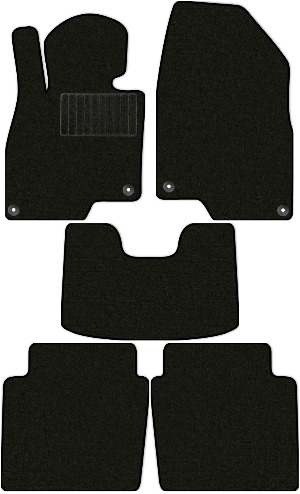 Коврики текстильные "Комфорт" для Hongqi H5 II (седан, гибрид / Седан,гибрид) 2022 - Н.В., черные, 5шт.