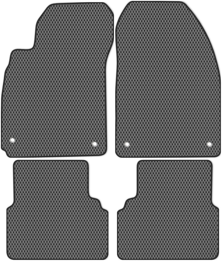 Коврики ЭВА "EVA сота" для Saab 9.3 (универсал) 2007 - 2011, серые, 4шт.