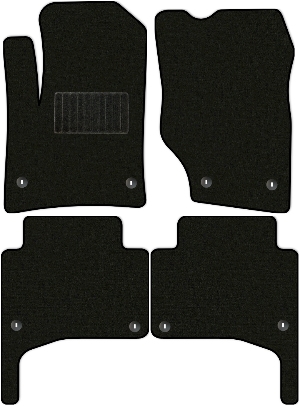 Коврики текстильные "Комфорт" для Volkswagen Touareg I (suv / GP) 2006 - 2010, черные, 4шт.