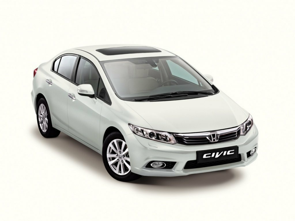 Коврики текстильные "Стандарт" для Honda Civic (седан / FB) 2012 - 2015, черные, 3шт.