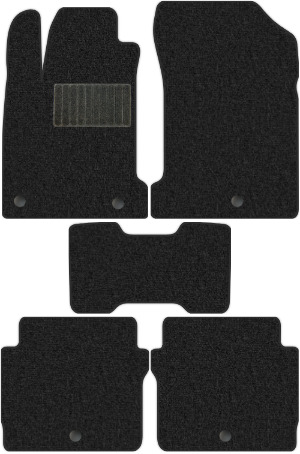 Коврики текстильные "Классик" для Renault Latitude (седан / рестайлинг 1) 2013 - 2015, темно-серые, 5шт.