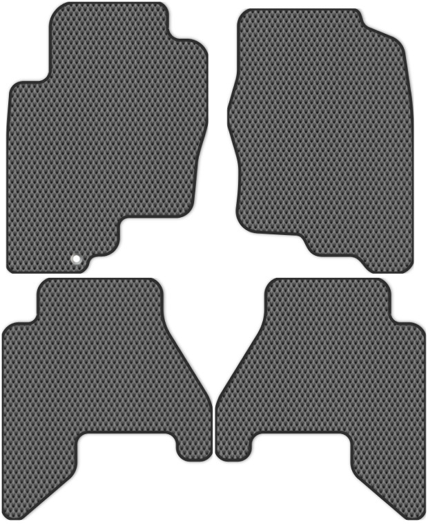 Коврики ЭВА "EVA ромб" для Nissan Pathfinder III (suv  7 мест / R51) 2004 - 2009, серые, 4шт.