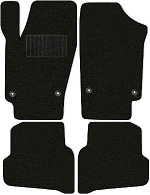 Коврики текстильные "Стандарт" для Volkswagen Polo V (хэтчбек 5 дв / Mk5) 2008 - 2014, черные, 4шт.