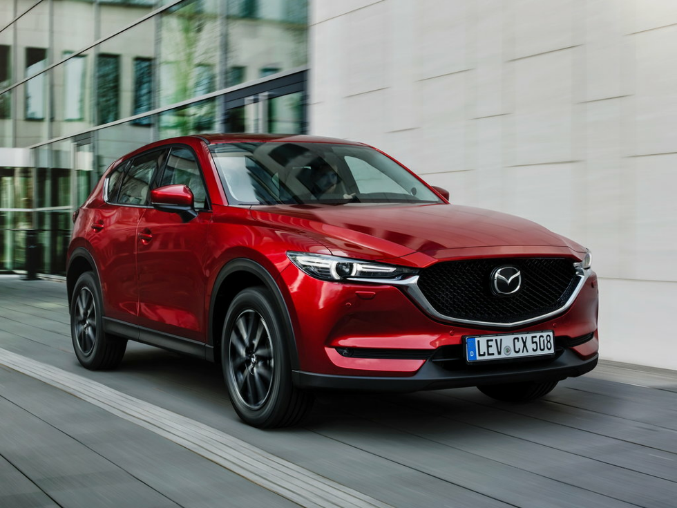 Коврики текстильные "Премиум+" для Mazda CX-5 (suv / KF) 2016 - Н.В., черные, 5шт.