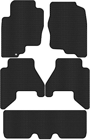 Коврики ЭВА "Ромб" для Nissan Pathfinder III (suv  7 мест / R51) 2004 - 2009, черные, 5шт.