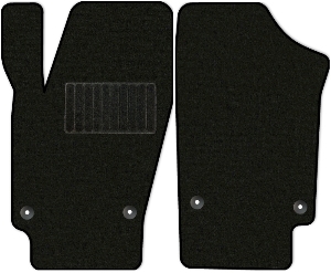 Коврики текстильные "Стандарт" для Volkswagen Polo V (седан / 614, 604, 6C1) 2015 - 2020, черные, 2шт.