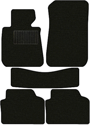 Коврики текстильные "Комфорт" для BMW 3-Series V (седан / E90) 2008 - 2012, черные, 5шт.