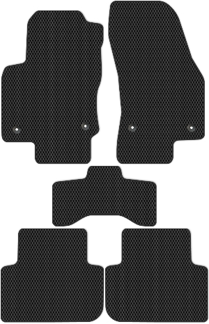Коврики ЭВА "Ромб" для Volkswagen Tiguan II (suv / AD1) 2021 - Н.В., черные, 5шт.