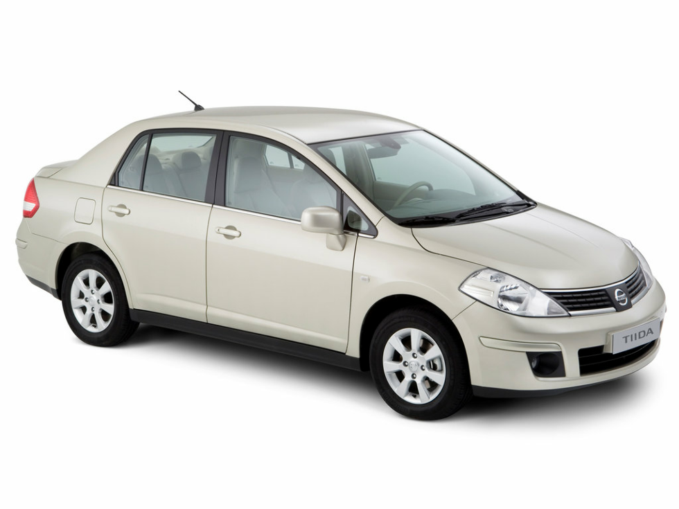 Коврики текстильные "Комфорт" для Nissan Tiida (седан / C11) 2007 - 2010, ые, 4шт.