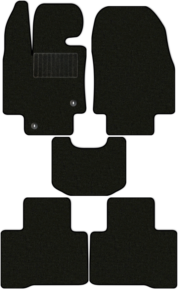 Коврики текстильные "Классик" для Toyota Highlander IV (suv / XU70) 2020 - Н.В., черные, 5шт.