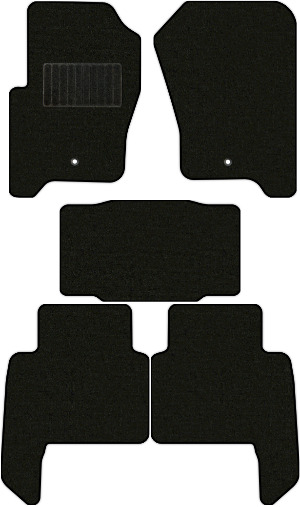 Коврики текстильные "Премиум+" для Land Rover Range Rover Sport I (suv / L320) 2009 - 2013, черные, 5шт.