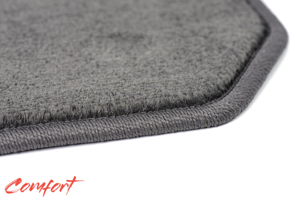 Коврики текстильные "Комфорт" для Mitsubishi Outlander III (suv / GFOW) 2012 - 2014, темно-серые, 5шт.