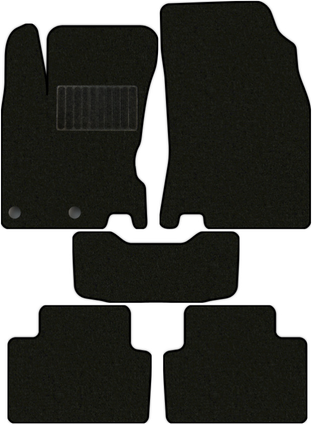 Коврики текстильные "Стандарт" для Nissan Qashqai II (suv / J11 Япония) 2013 - 2016, черные, 5шт.