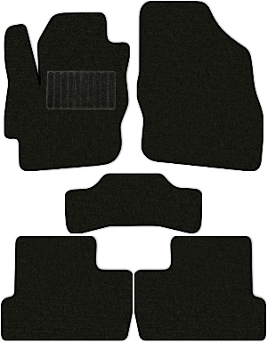 Коврики "Стандарт" в салон Mazda 3 II (хэтчбек 5 дв / BL) 2008 - 2013, черные 5шт.
