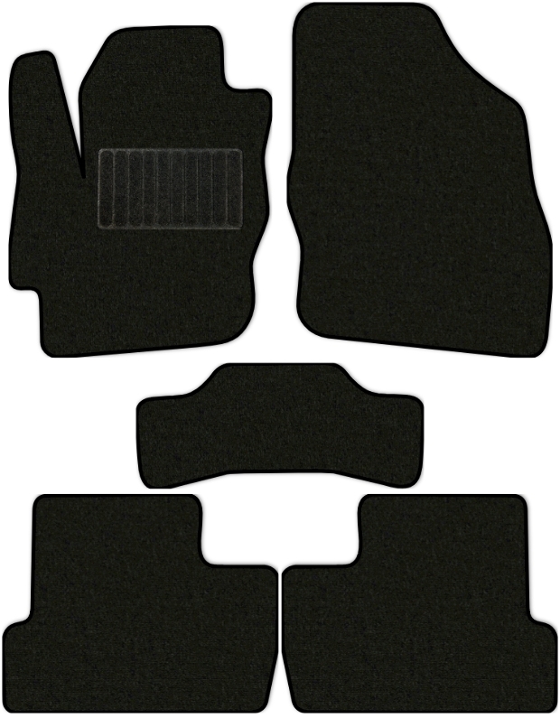 Коврики текстильные "Стандарт" для Mazda 3 (хэтчбек 5 дв / BL) 2008 - 2013, черные, 5шт.