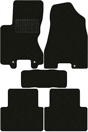 Коврики текстильные "Стандарт" для Nissan X-Trail II (suv / T31) 2007 - 2011, черные, 5шт.