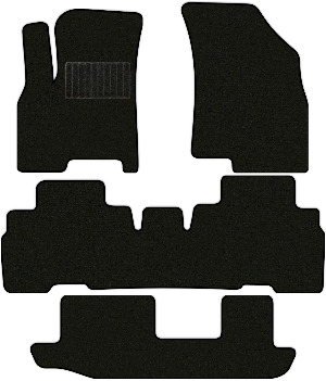 Коврики текстильные "Стандарт" для Chery Tiggo 8 Pro Max I (suv 5 дв) 2023 - Н.В., черные, 4шт.