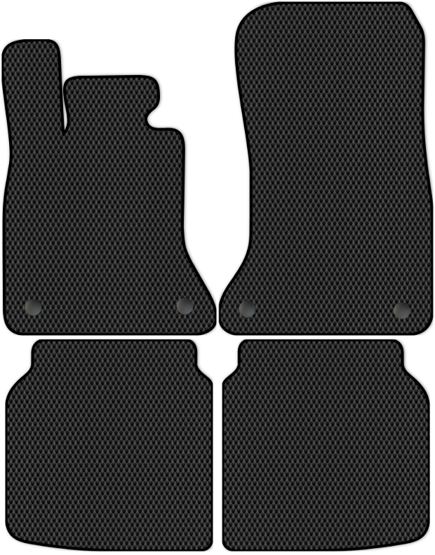 Коврики ЭВА "EVA ромб" для BMW 7-Series (седан / F02 Long) 2008 - 2012, черные, 4шт.