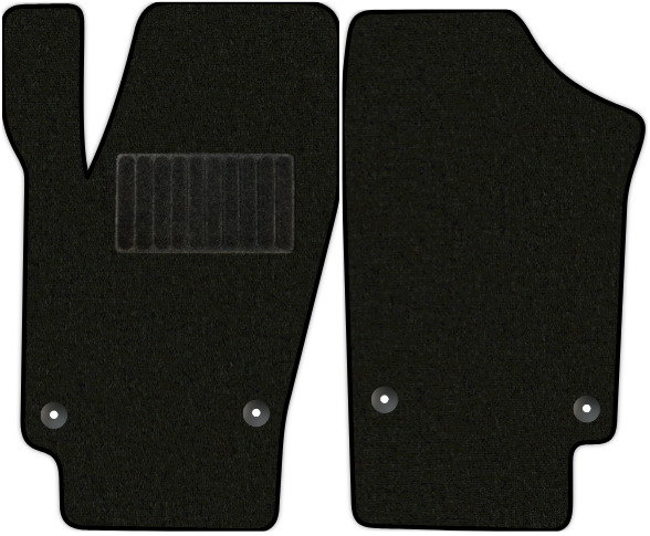 Коврики текстильные "Стандарт" для Volkswagen Polo (хэтчбек 5 дв / Mk5) 2008 - 2014, черные, 2шт.