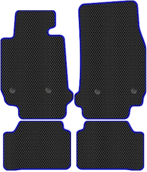 Коврики "EVA ромб" в салон BMW 1-Series II (хэтчбек 5 дв / F20) 2011 - 2015, черные 4шт.